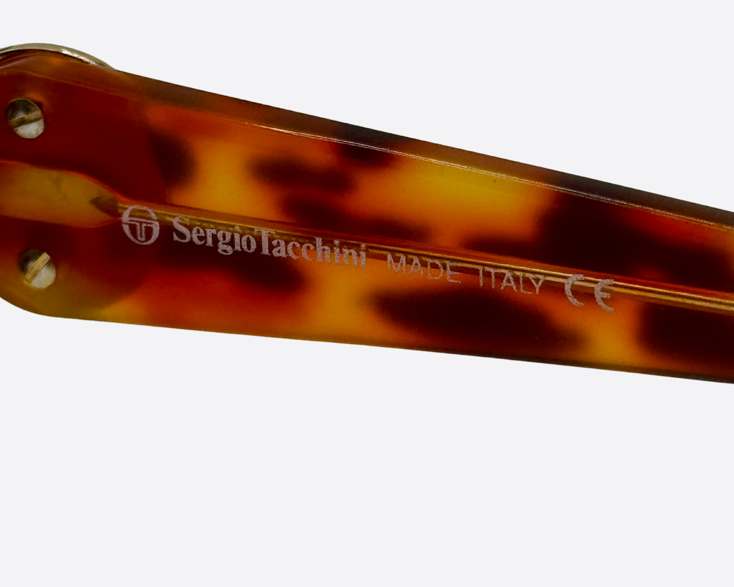 Sergio Tacchini S.T. 1041 – Gold & Tortoiseshell Oval | 1990s