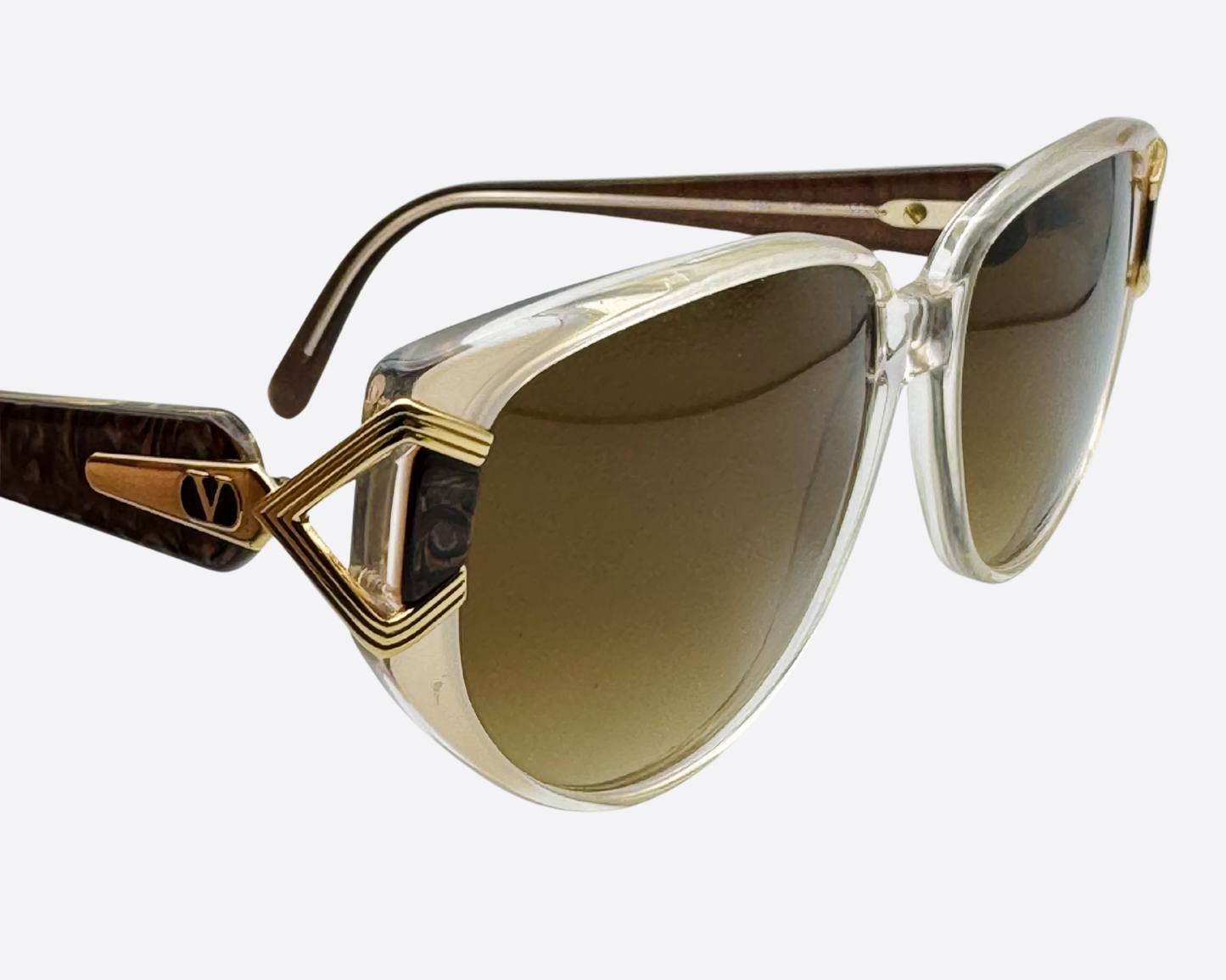 Valentino V164 – Transparente Champán y Oro | Hecho en Italia