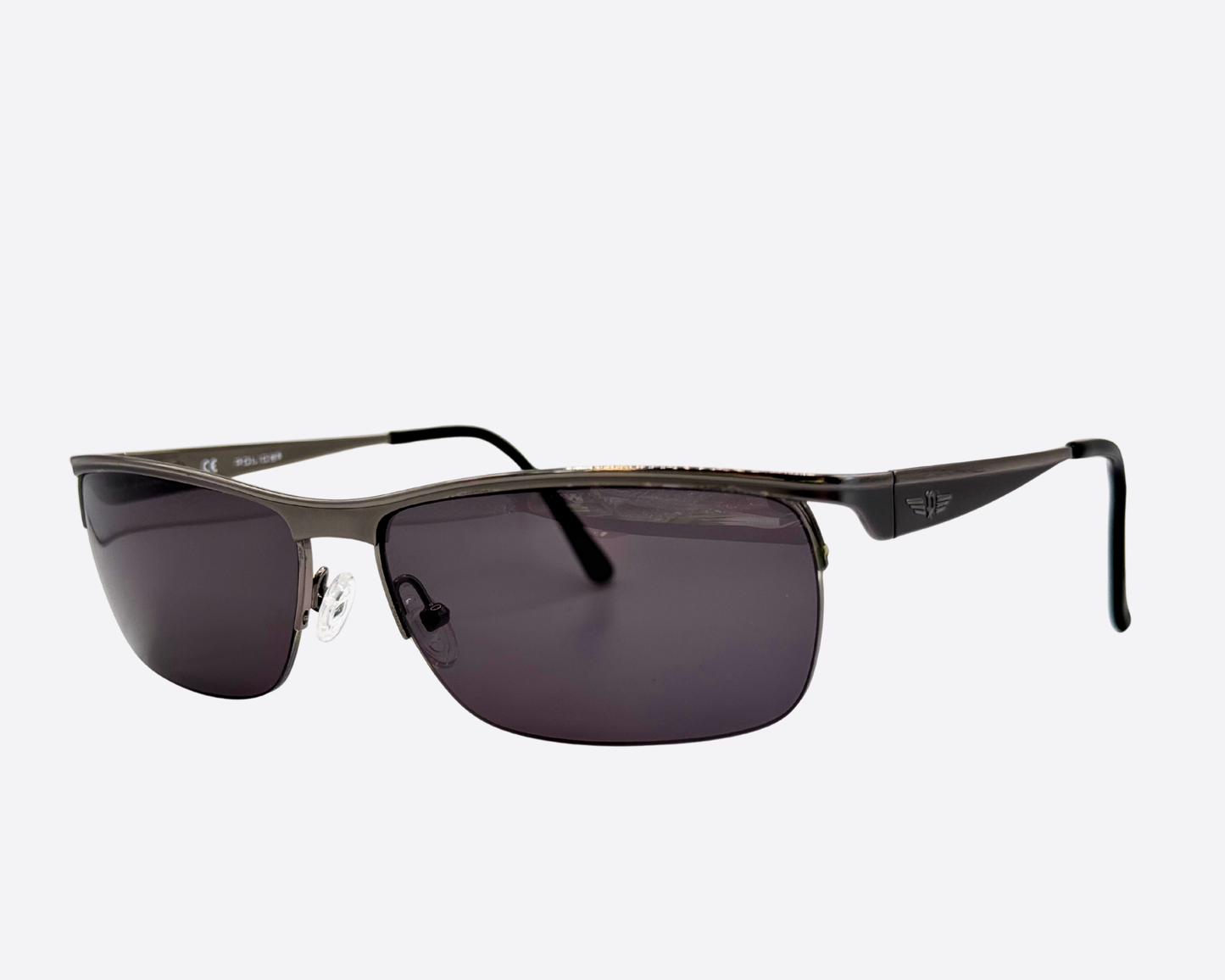 POLICE S8405N - Metal grey lenses | 90s Y2K Matrix Style