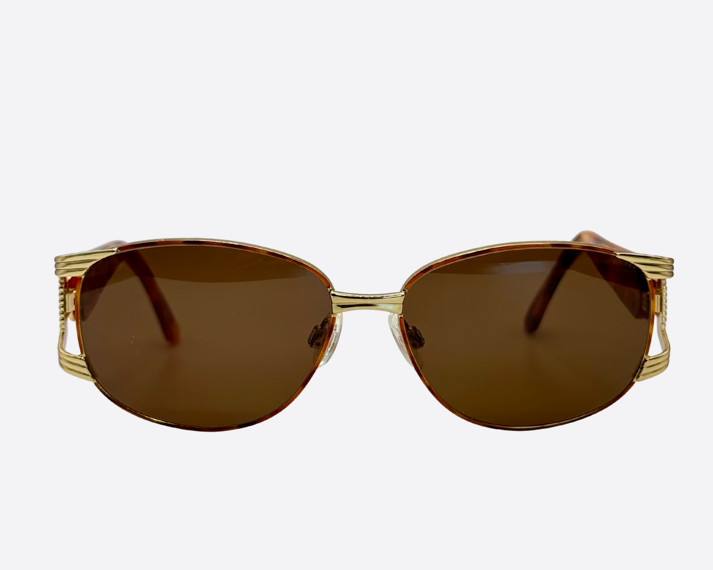 Sergio Tacchini S.T. 1041 – Gold & Tortoiseshell Oval | 1990s