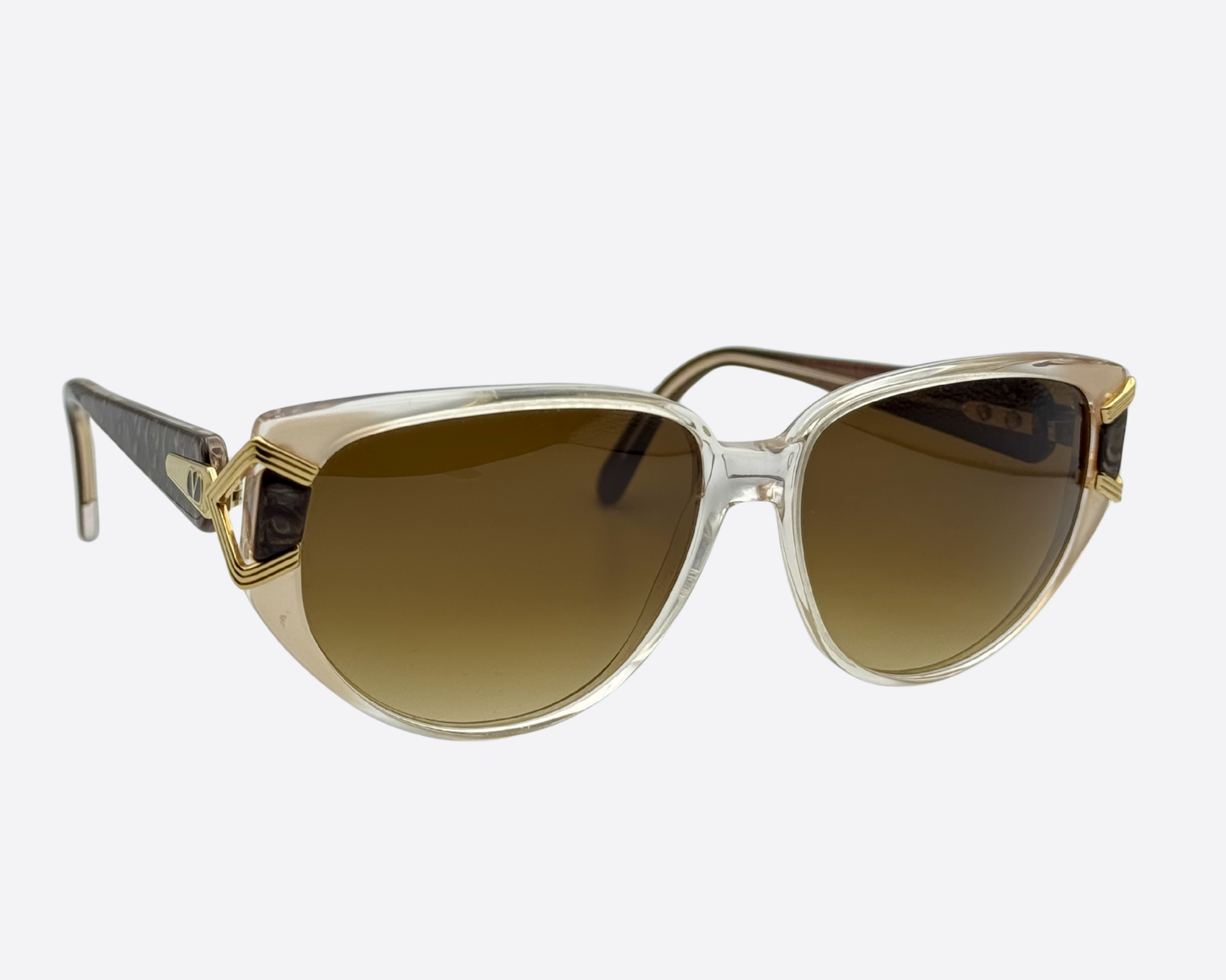 Valentino V164 – Transparente Champán y Oro | Hecho en Italia