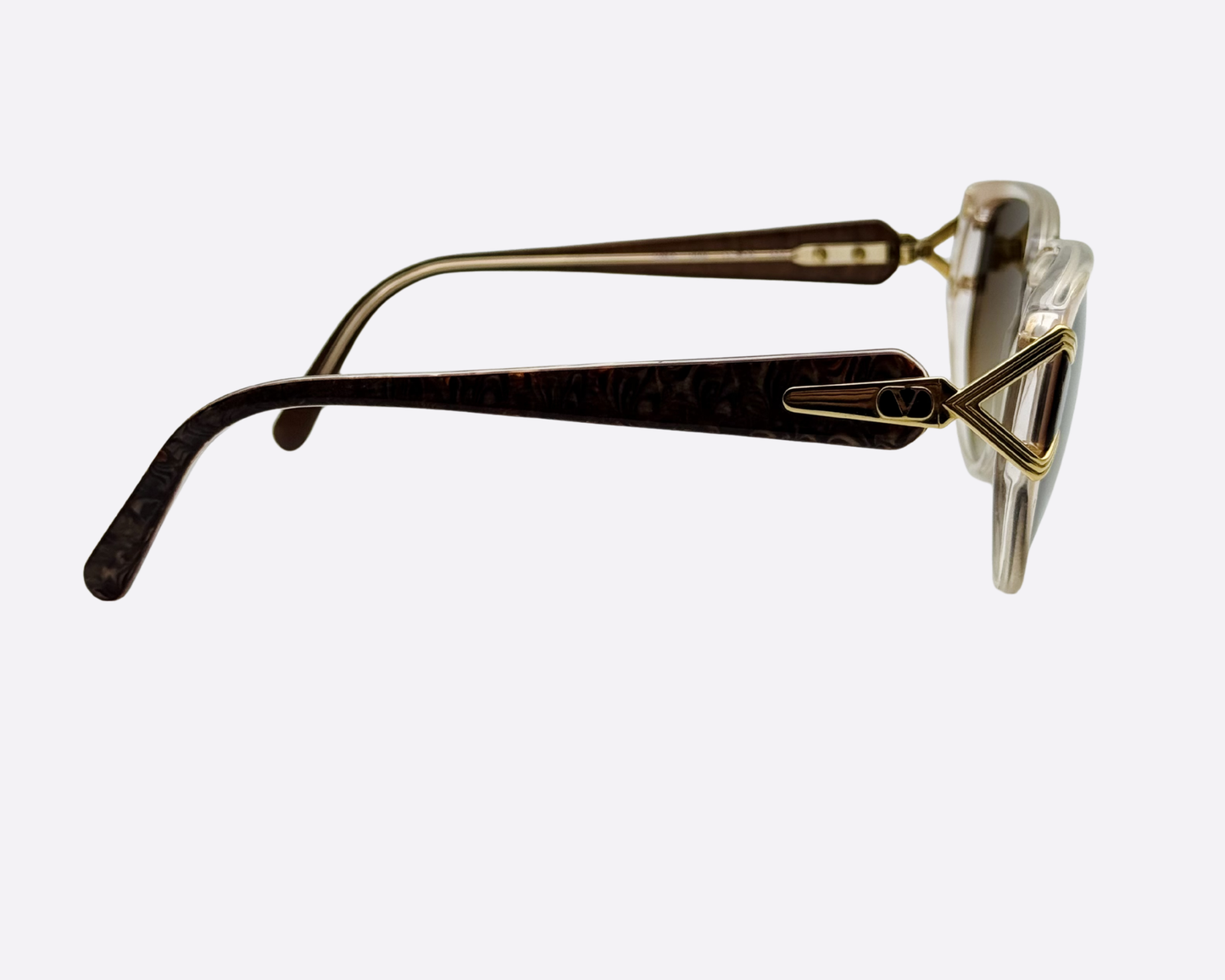 Valentino V164 – Transparente Champán y Oro | Hecho en Italia