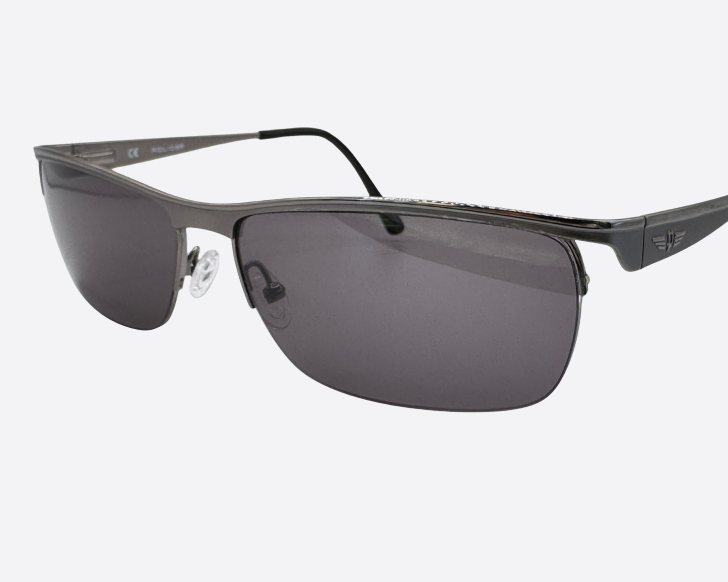 POLICE S8405N - Metal grey lenses | 90s Y2K Matrix Style