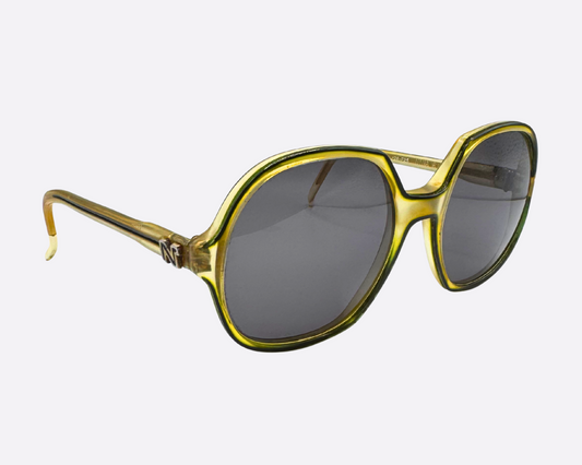 Nina Ricci – Golden Green Oversized Sunglasses | 70s/80s Vintage