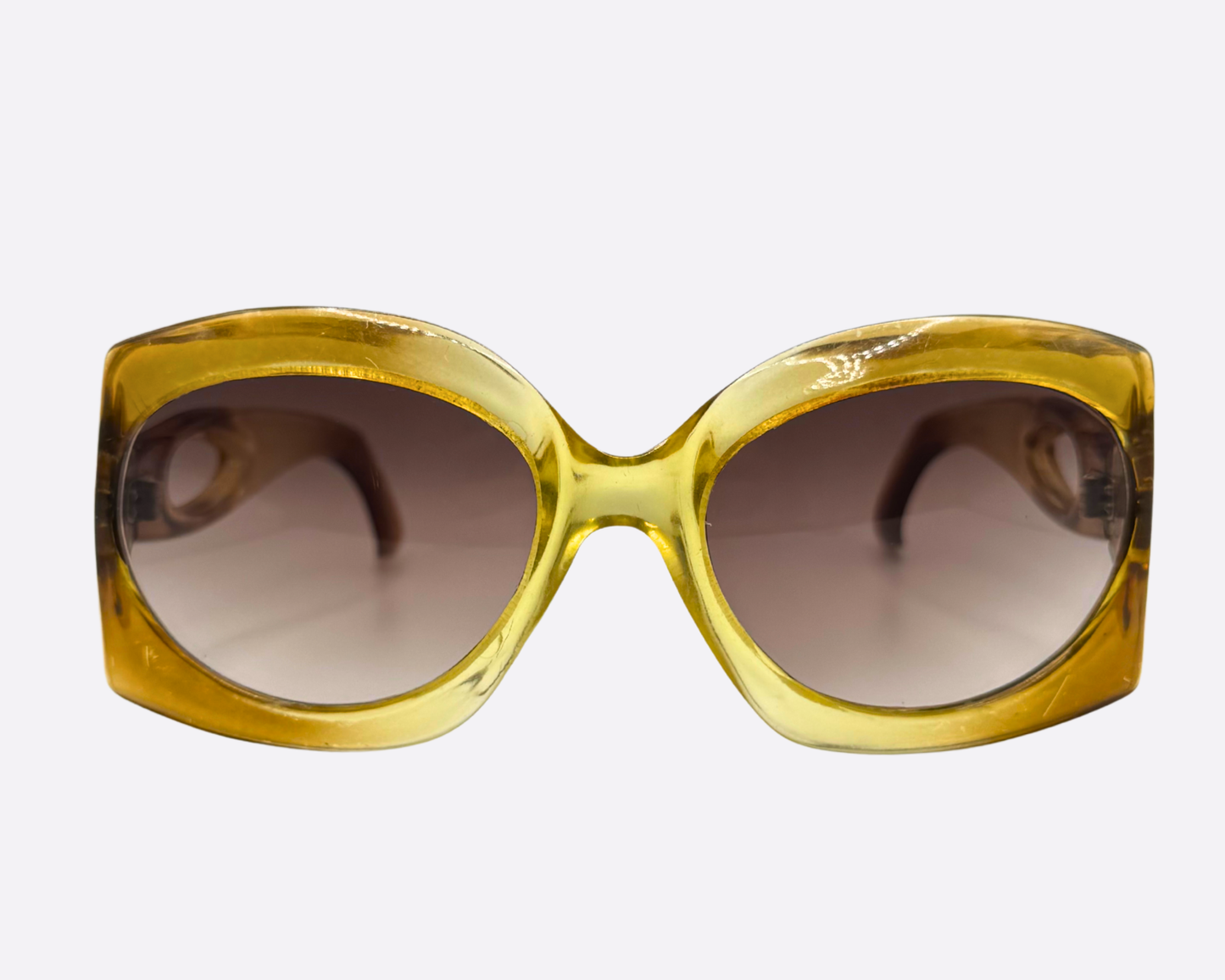 Vintage 70s Oversized Round Sunglasses | Retro Gold Frame
