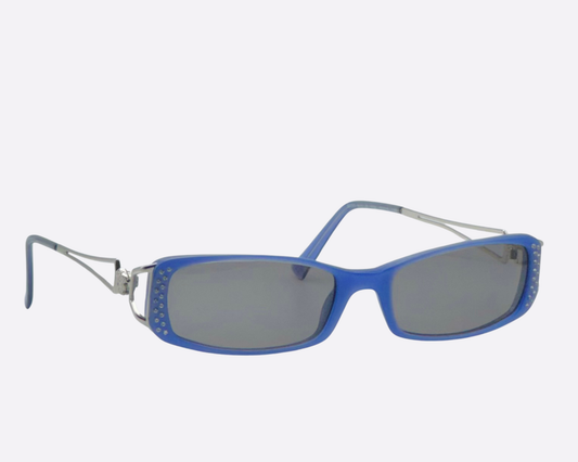 Versace 3031 B – Electric Blue Crystal | Early 2000s Y2K Glamour