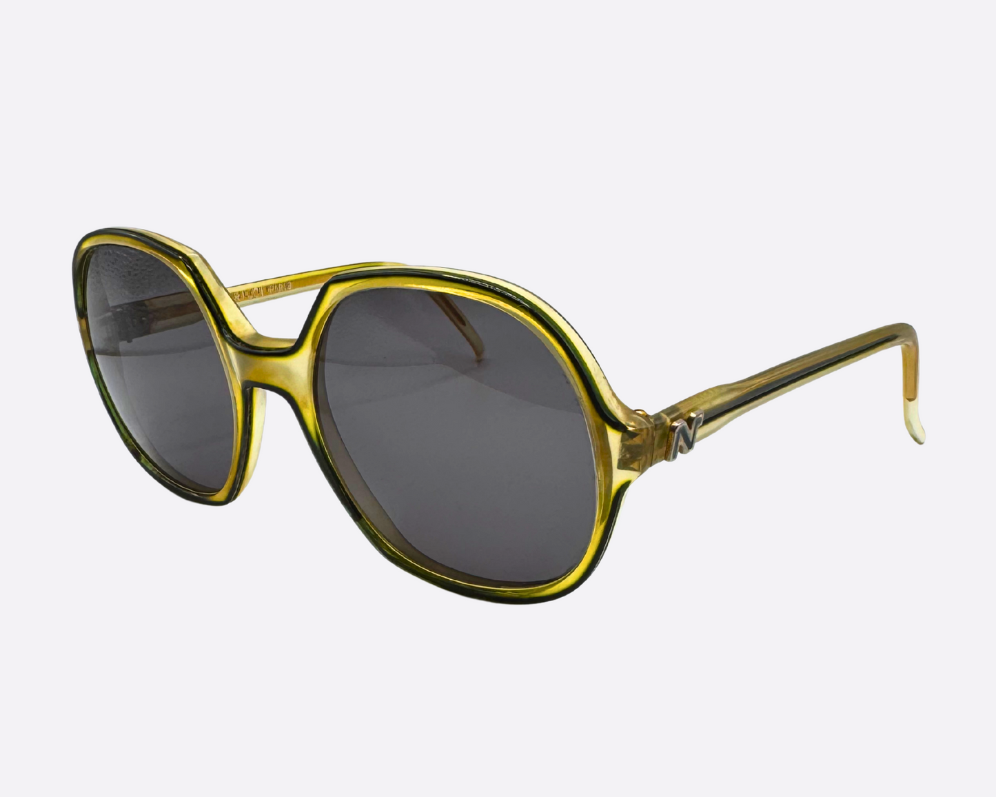 Nina Ricci – Golden Green Oversized Sunglasses | 70s/80s Vintage