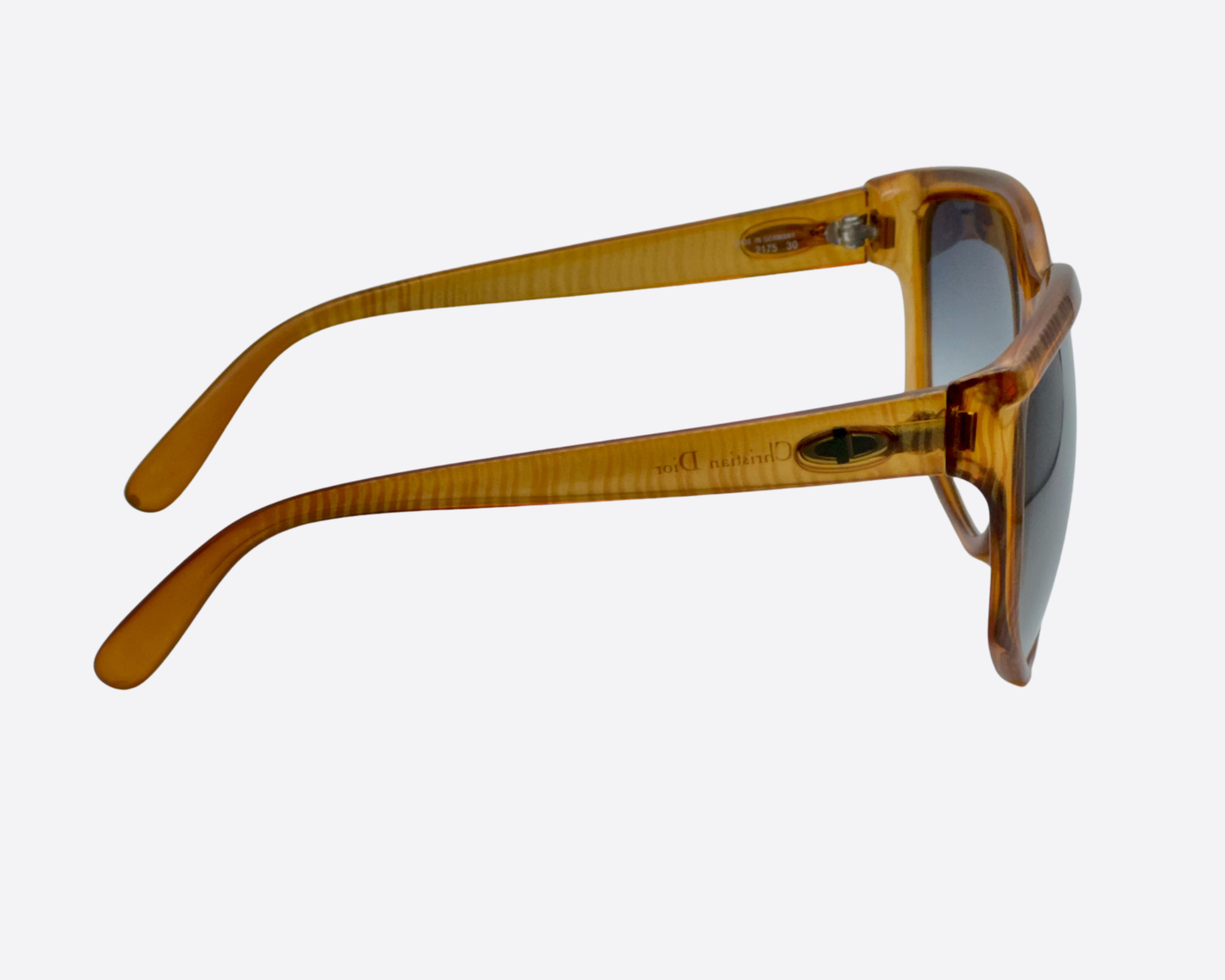 Dior 2175 30 – Amber Striped | Oversized 1980s Statement Piece