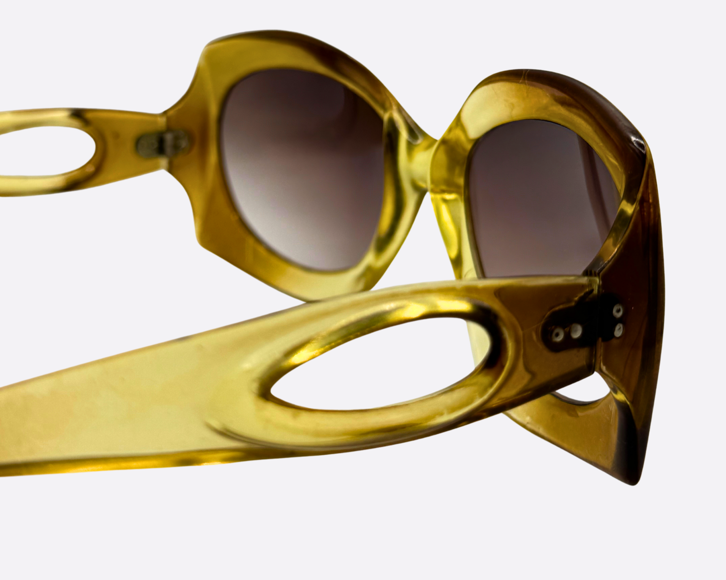 Vintage 70s Oversized Round Sunglasses | Retro Gold Frame